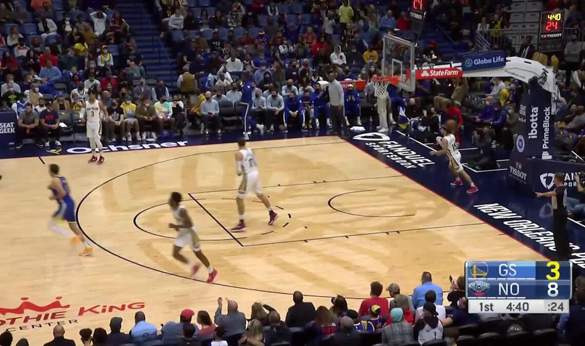 Andrew Wiggins with a buzzer beater vs the New Orleans Pelicans