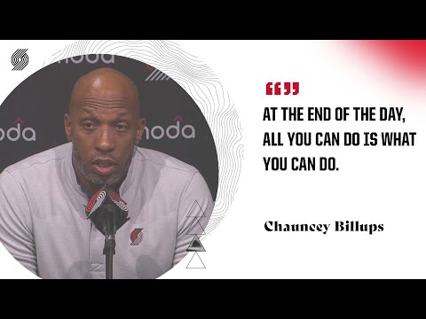 Chauncey Billups: "At the end of the day, all you can do is what you can do."