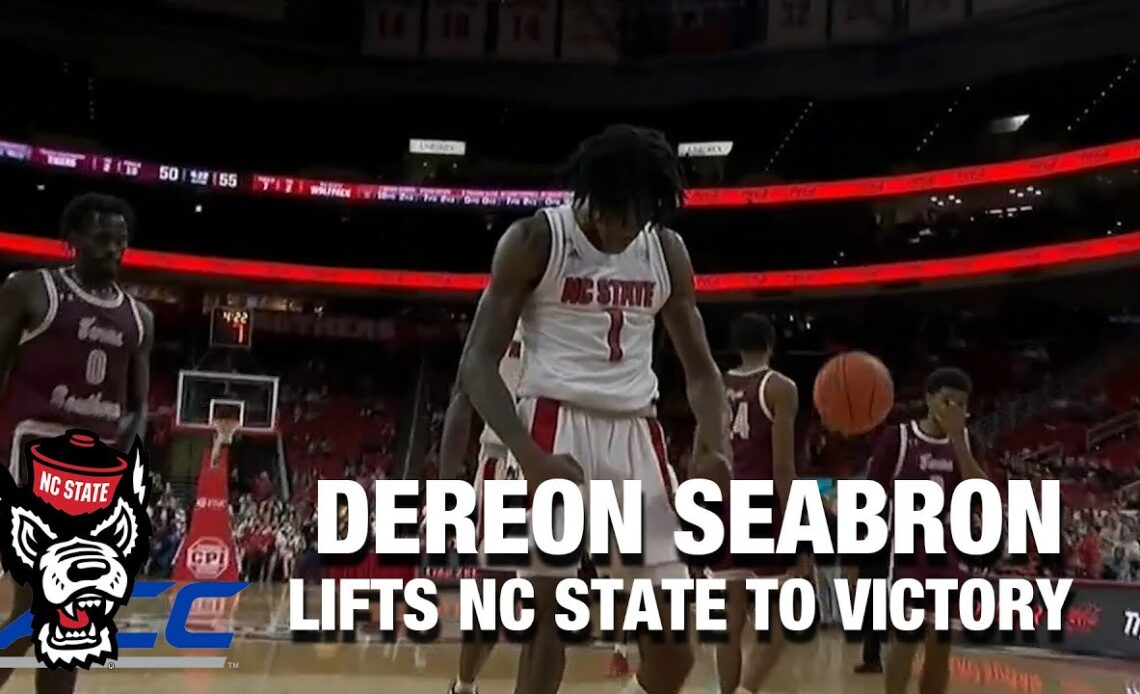 Dereon Seabron's Double-Double Lifts NC State To Victory