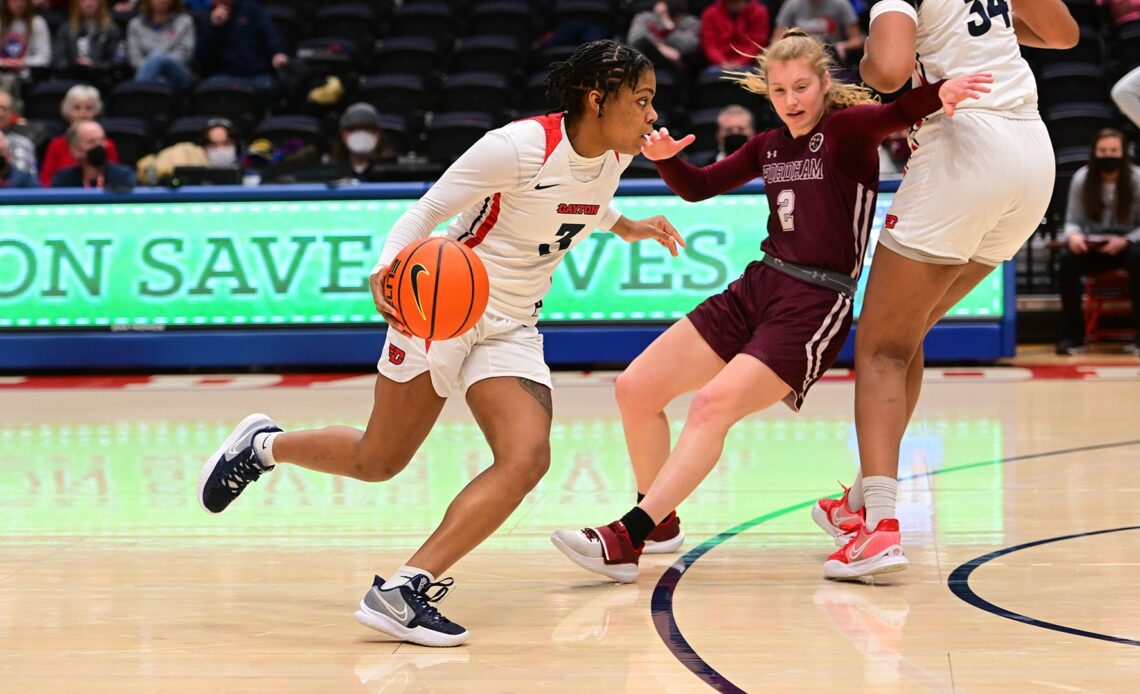 Flyers stuns fans with a 52-48 comeback win against the Fordham Rams at home.