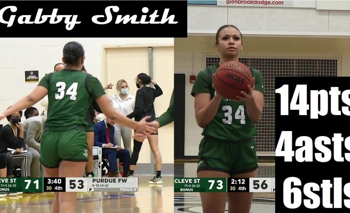 Gabby Smith Highlights In Cleveland State's Win Over Purdue FW