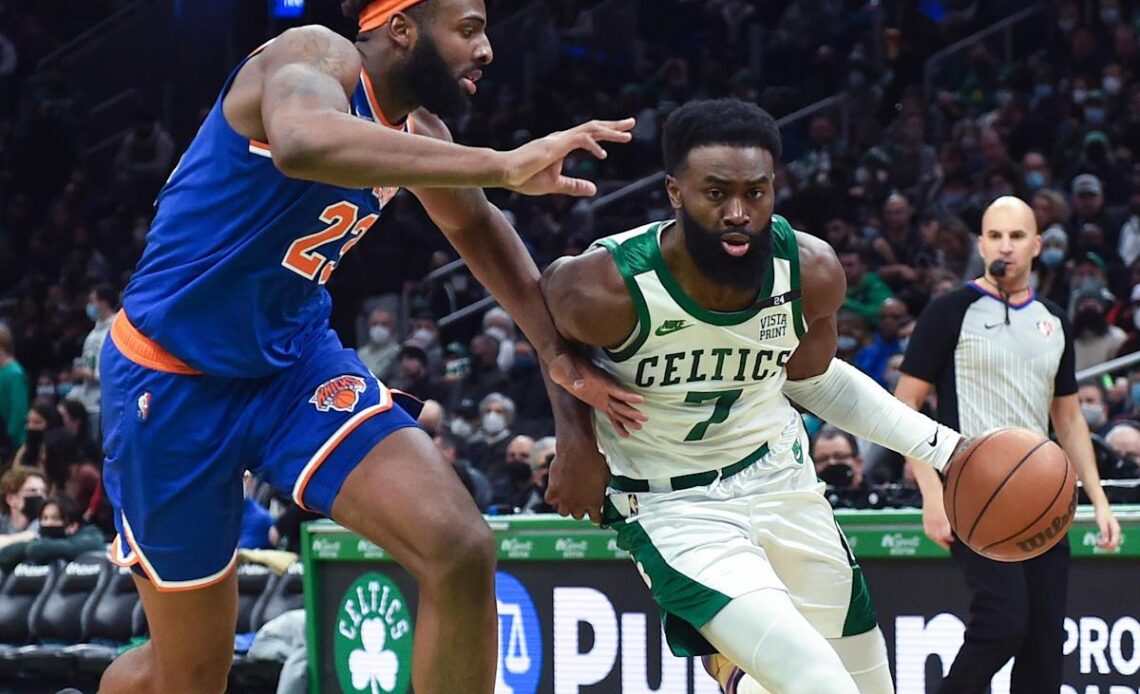 Jaylen Brown gets Boston Celtics win vs. Knicks with first career triple-double