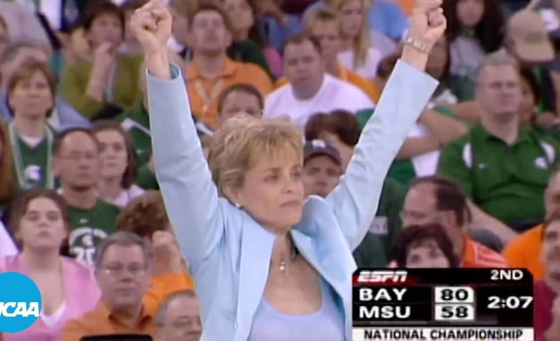 Kim Mulkey leads Baylor to its first national championship in 2005