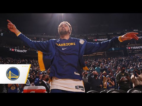 Klay Thompson's Starting Lineup Intro and  First Basket at Chase Center | Jan. 9, 2022