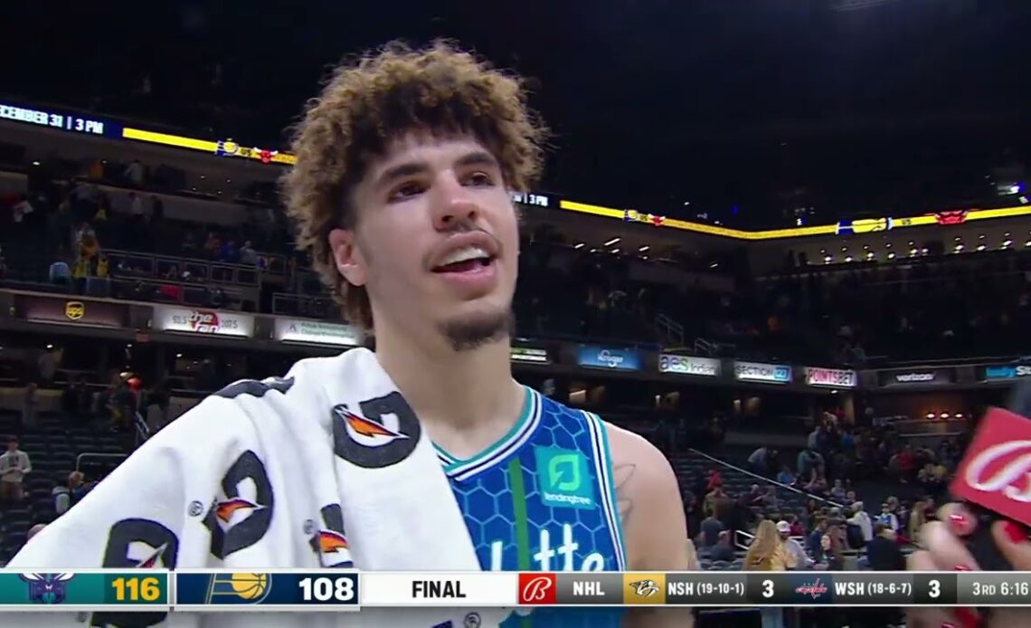 LaMelo Ball Postgame Interview | Hornets vs Pacers | 2021-22 NBA Season
