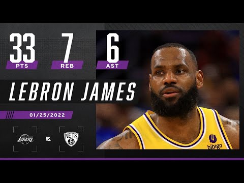 LeBron James notches 18th consecutive 25-point game in MONSTER performance vs. Nets 🔥