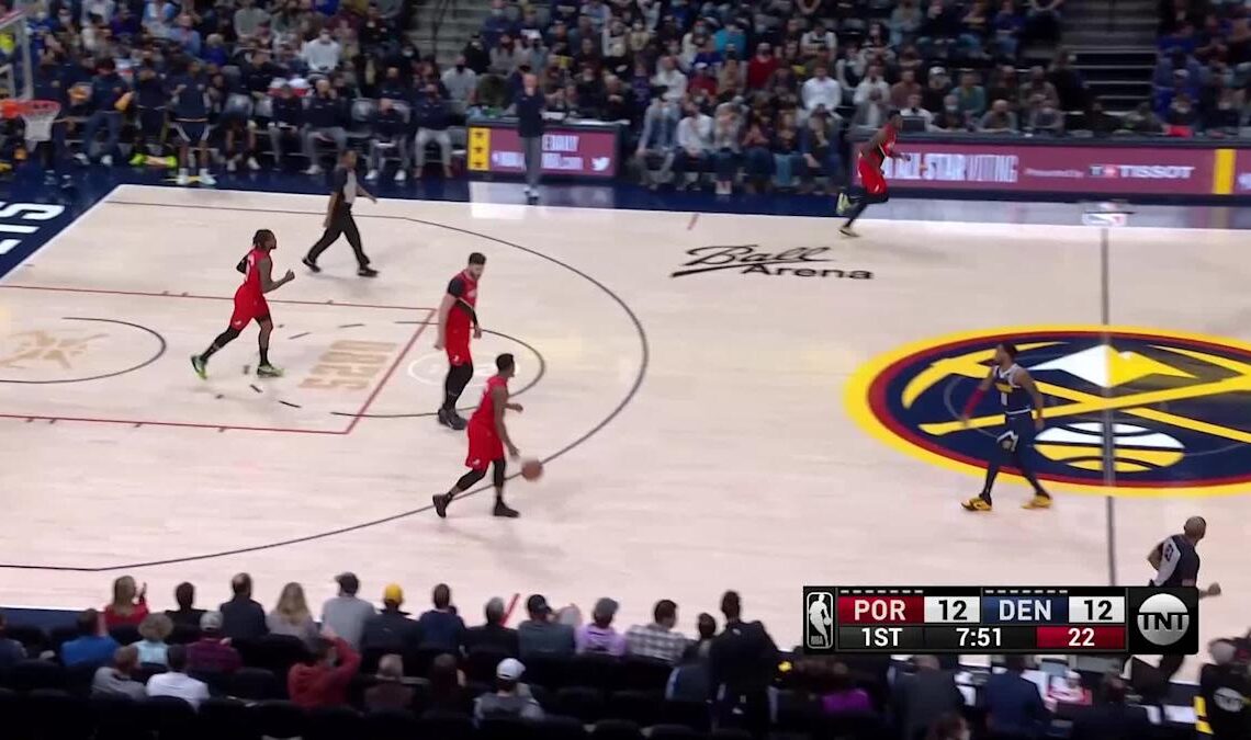 Monte Morris with an assist vs the Portland Trail Blazers