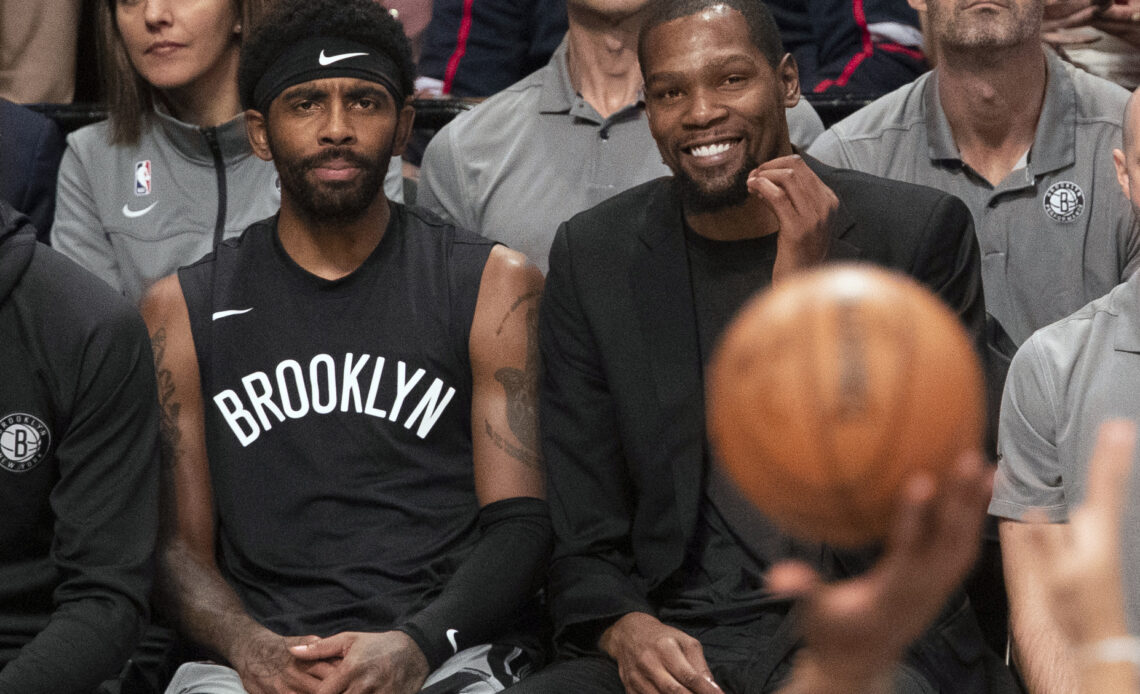 Nets' Kyrie Irving not changing vaccination stance in spite of Kevin Durant's long absence