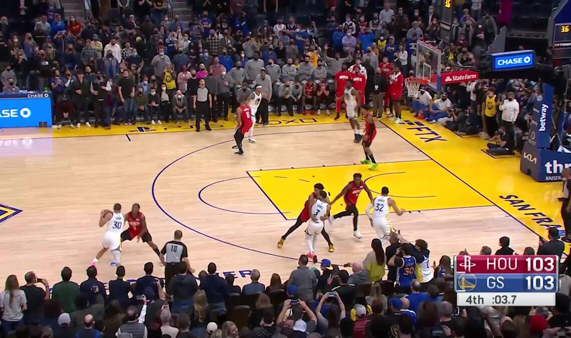 Top last baskets of the periods from Golden State Warriors vs. Houston Rockets