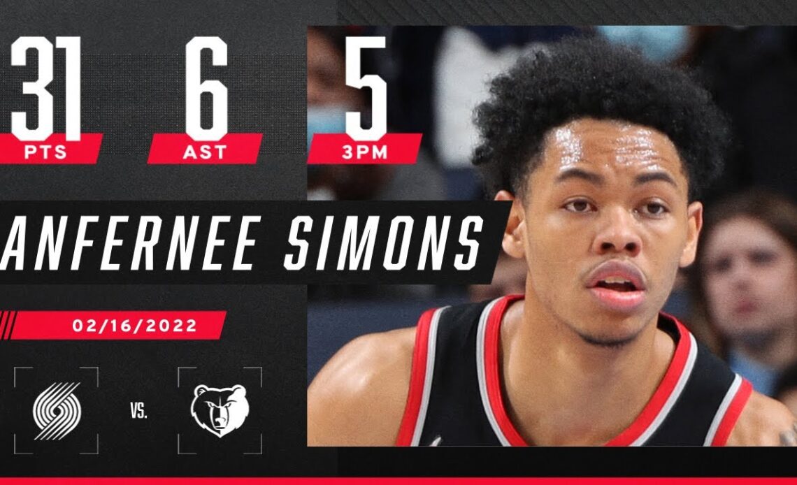 Anfernee Simons throws the DAGGER! Chalks up 31 PTS to snap Grizzlies' win streak 😤