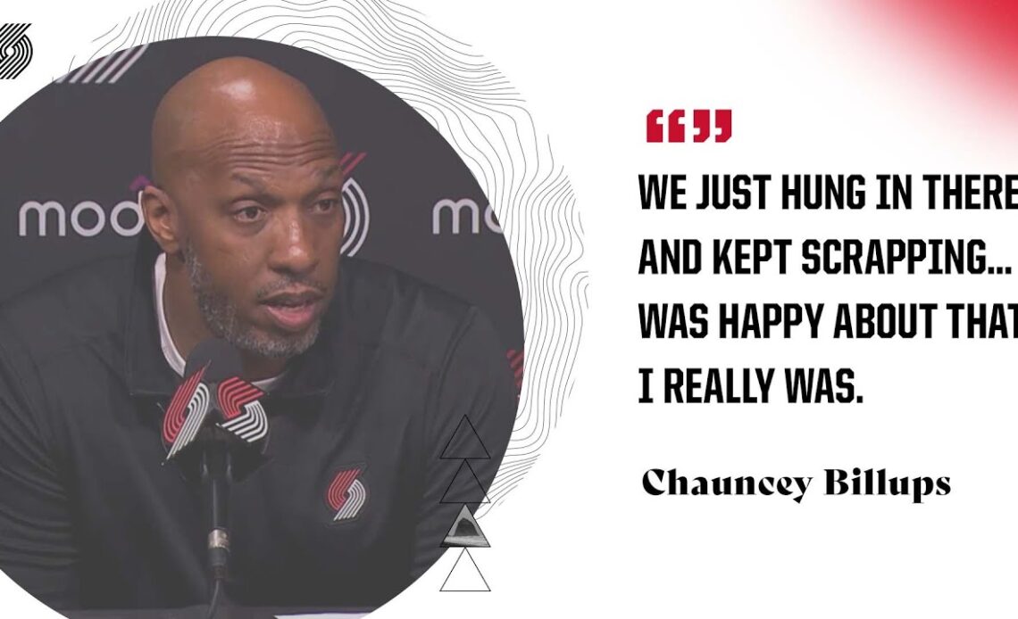 Chauncey Billups: "We just hung in there and kept scrapping... I was happy about that."