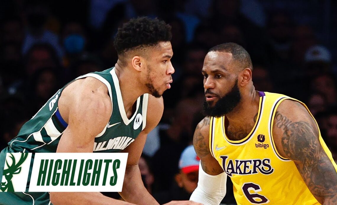 Highlights: Bucks 131 - Lakers 116 | Giannis vs. Lebron |  2.8.22