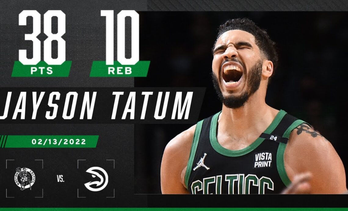 Jayson Tatum goes off with 38 PTS & 10 REB against the Hawks ☘️