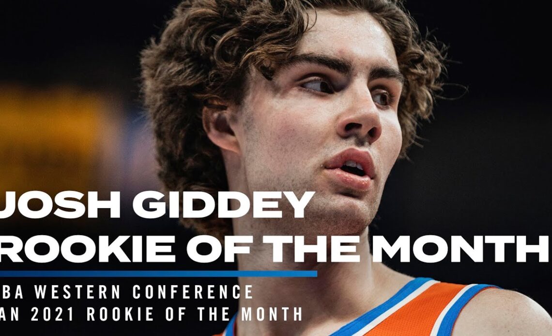 Josh Giddey NBA Western Conference Rookie of the Month JAN 2022