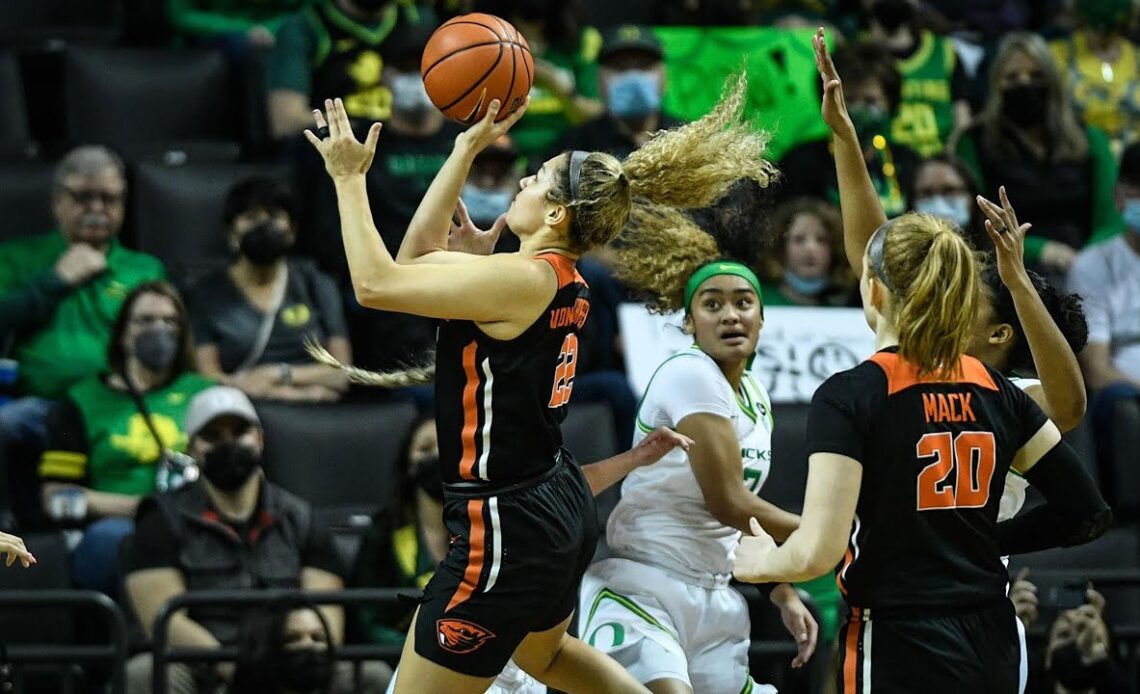 Oregon State vs. No. 24 Oregon Women's Basketball Recap | 2/13/22