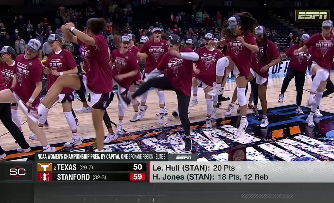 #1 Stanford Beats #2 Texas To Win Regional & Reach Final Four, Celebrate By Doing Electric Slide!