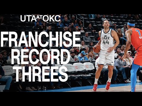 Bojan Bogdanovic sets a new JAZZ RECORD for THREES!!! | UTAH JAZZ