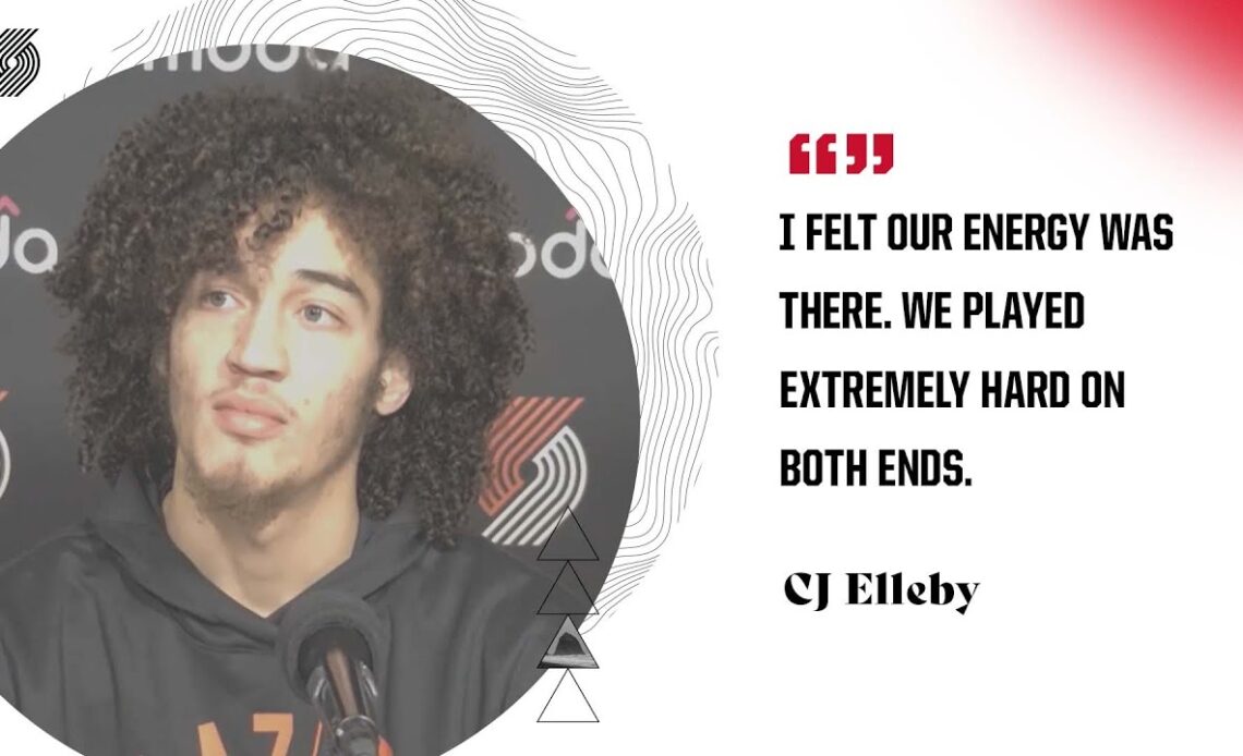 CJ Elleby: "I felt our energy was there. We played extremely hard on both ends."