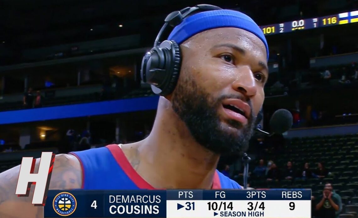 DeMarcus Cousins Talks on Tonight Performance, Postgame Inteview vs Rockets