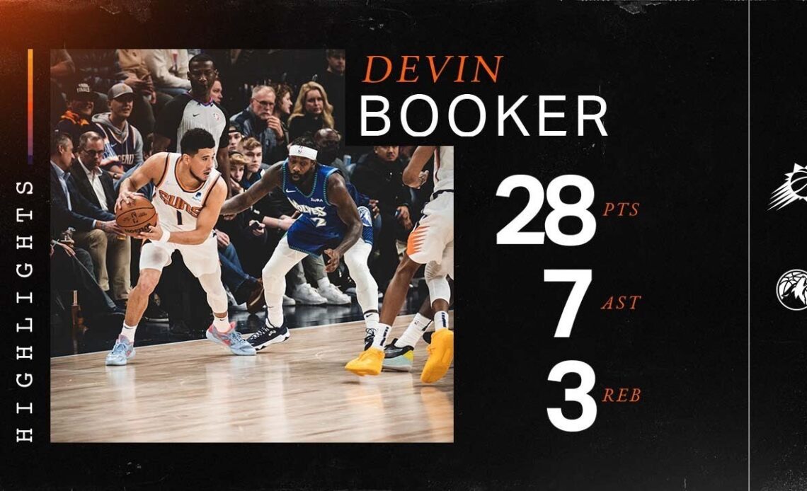 Devin Booker (28 PTS) Rallies Phoenix Suns in Victory Over Minnesota Timberwolves