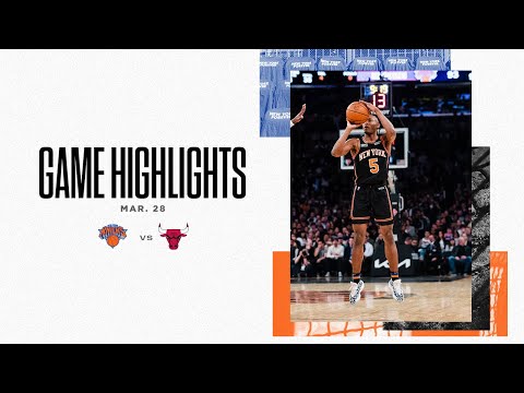 Highlights | Knicks Win Thriller vs. Bulls at The Garden