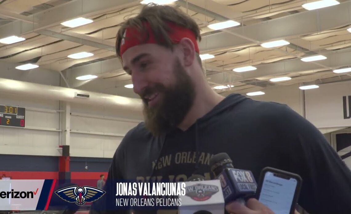 Jonas Valanciunas on Jose's deal | Pelicans Practice 3/29/22