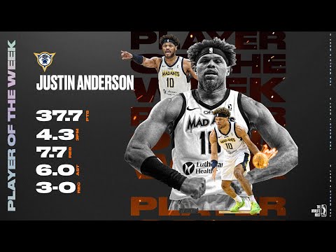 Justin Anderson Named NBA G League Player of the Week: Week 10
