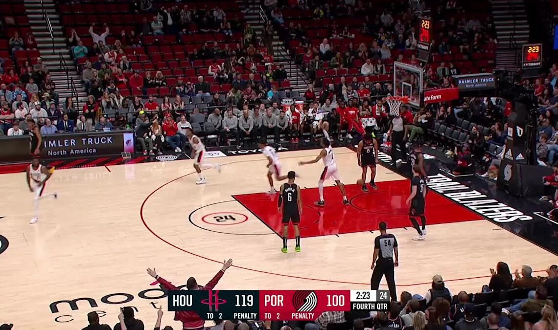 Keon Johnson with a dunk vs the Houston Rockets