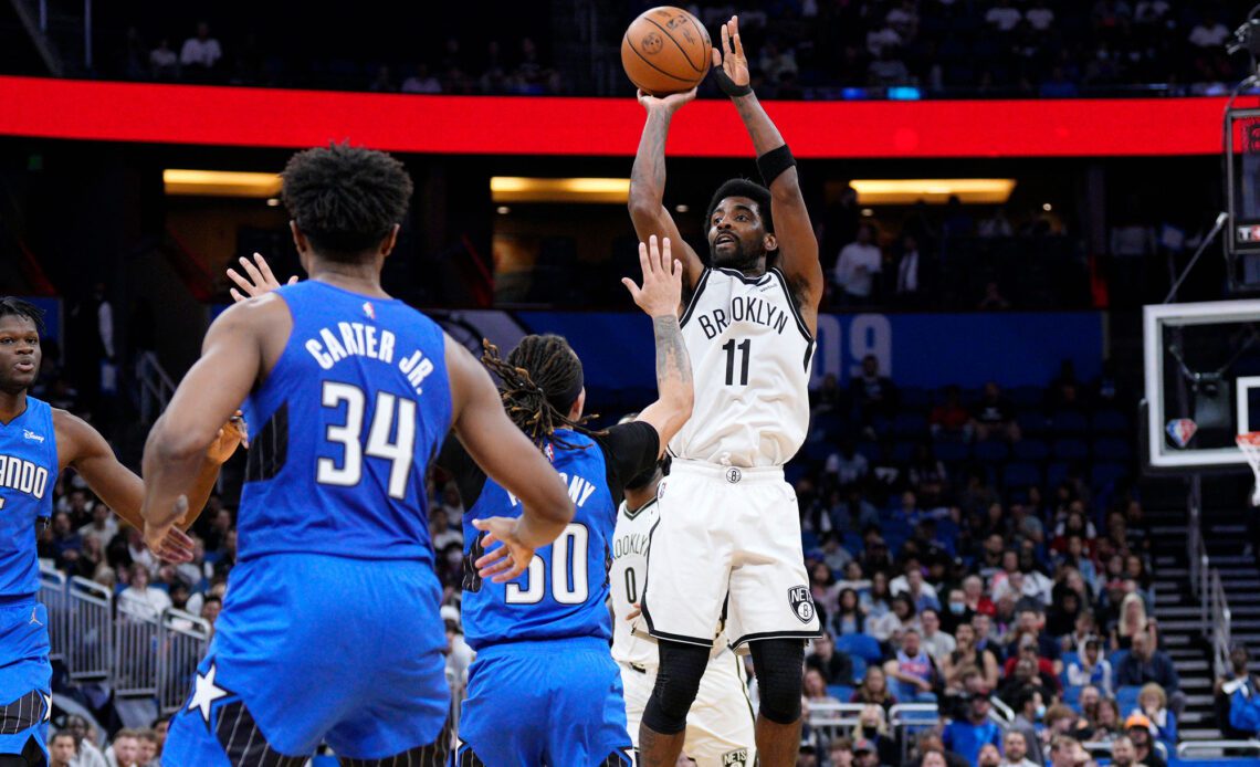 Kyrie Irving scores Nets' record 60 points vs. Magic