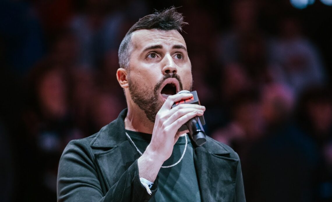 🌴 NEON TREES 🌴 lead singer sings national anthem | UTAH JAZZ