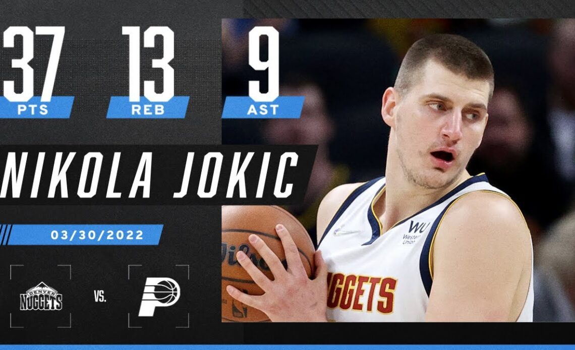 Nikola Jokic chalks up 37 PTS, 13 REB as Nuggets stave off Pacers 31-PT comeback effort 💪