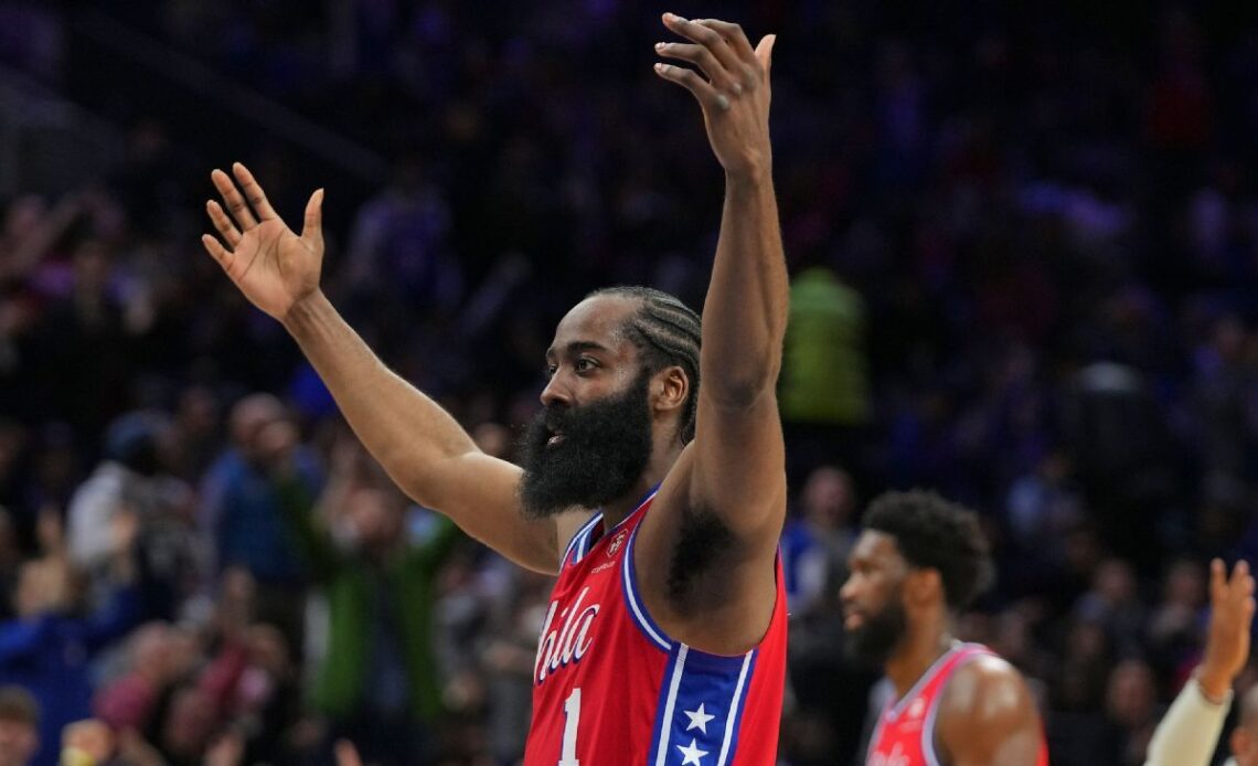 Philadelphia 76ers star James Harden thrilled by reception in home debut -- 'The love, the fans, it feels like home'