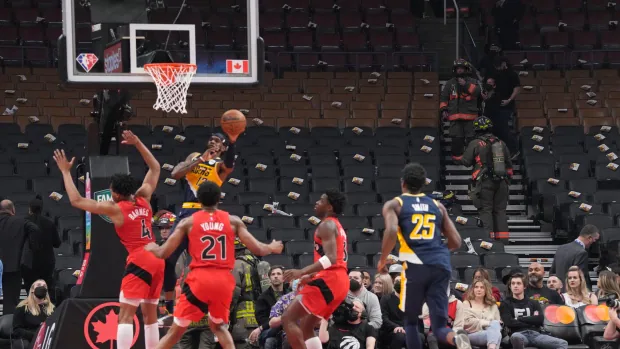 Raptors, Pacers game suspended in 1st half due to 'small electrical fire' at Scotiabank Arena