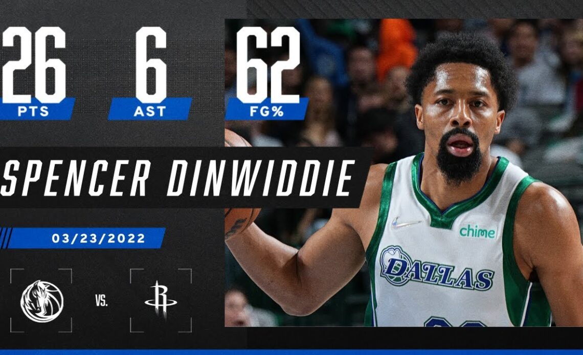 Spencer Dinwiddie helps the Luka-less Mavs SOAR past the Rockets with 26 PTS & 6 AST 🐴 | NBA on ESPN