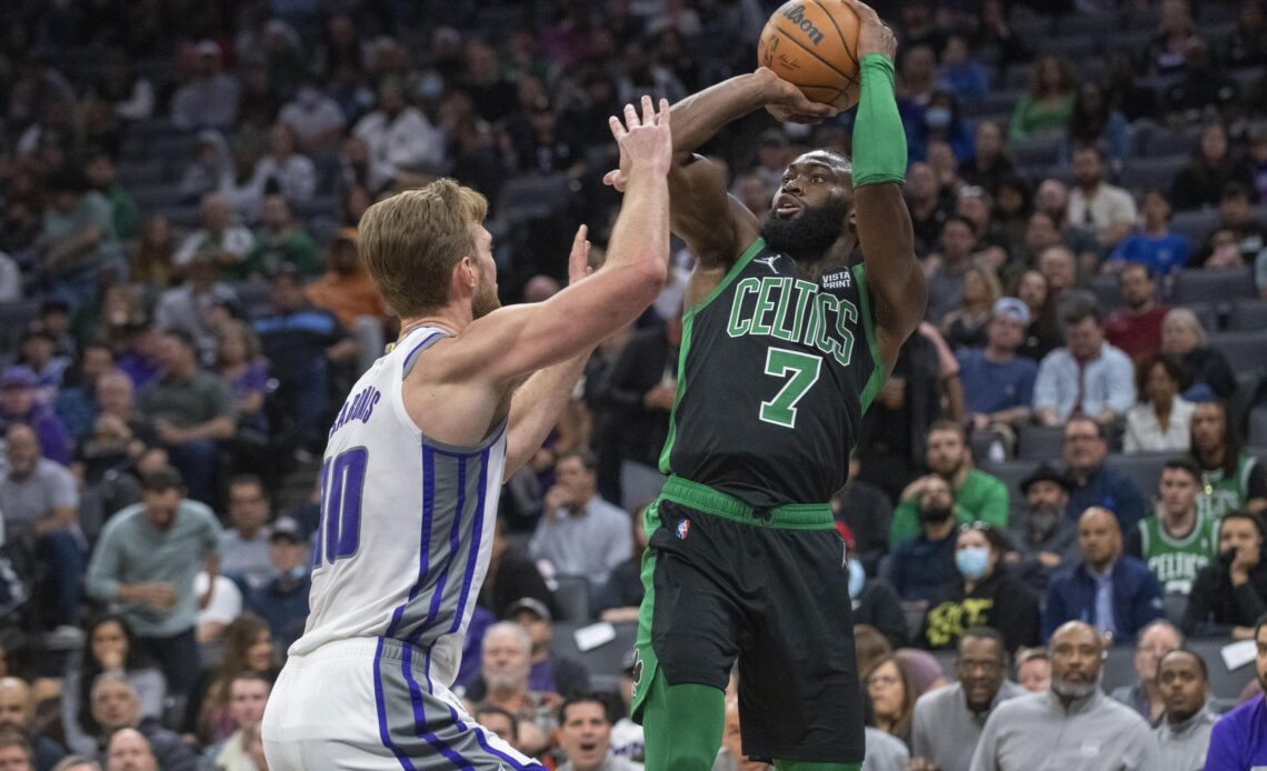 Tatum, Brown combine for 62, Celtics beat Kings 126-97