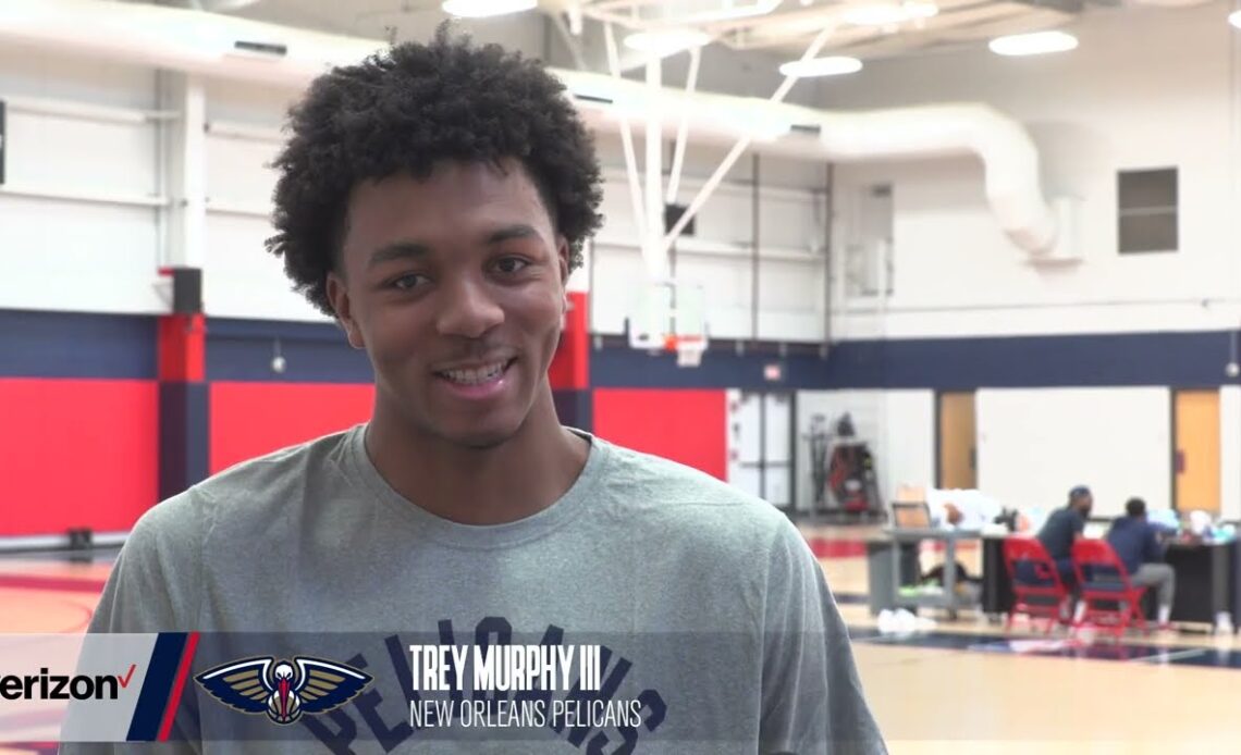 Trey Murphy on Larry Nance, seeing his family in Charlotte | Pelicans Shootaround 3-24-22