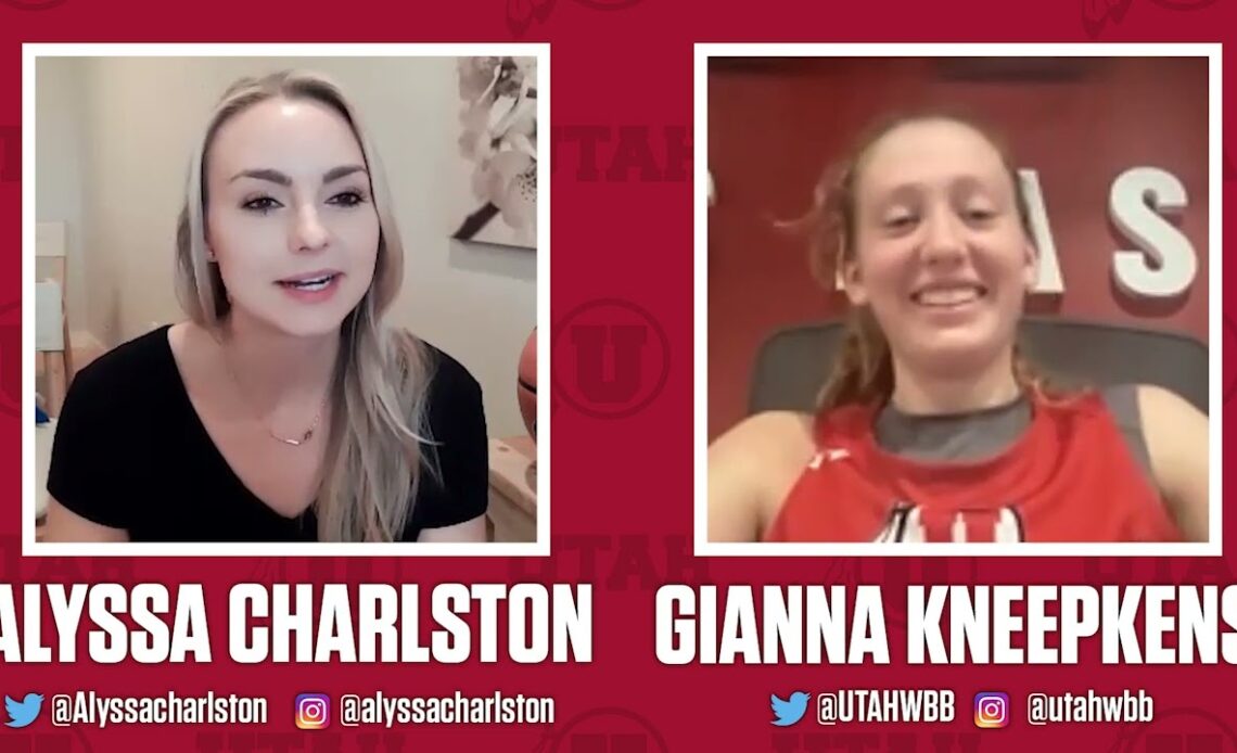 Utah's Gianna Kneepkens goes in-depth with Alyssa Charlston before NCAA Tournament