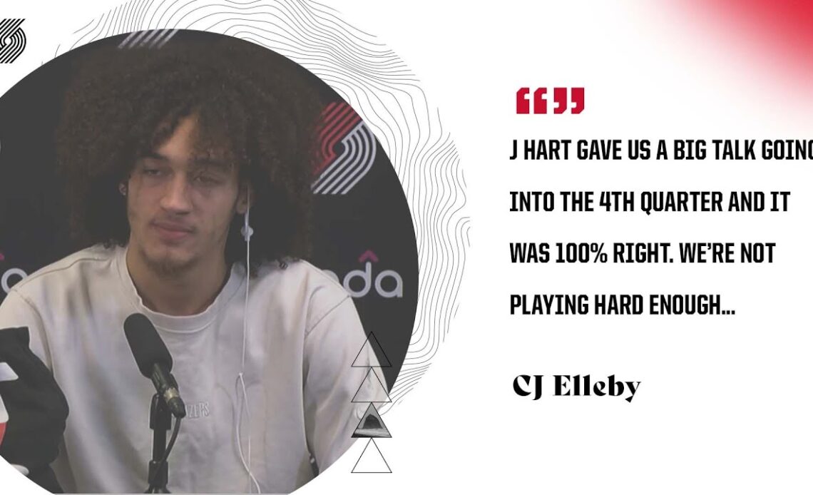 CJ Elleby: "J Hart gave us a big talk going into the 4th quarter and it was 100% right..."