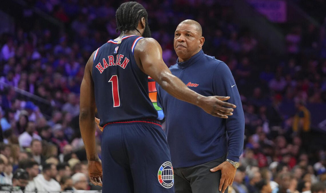 Doc Rivers calls out James Harden after Sixers' fourth-quarter collapse in loss to Pistons