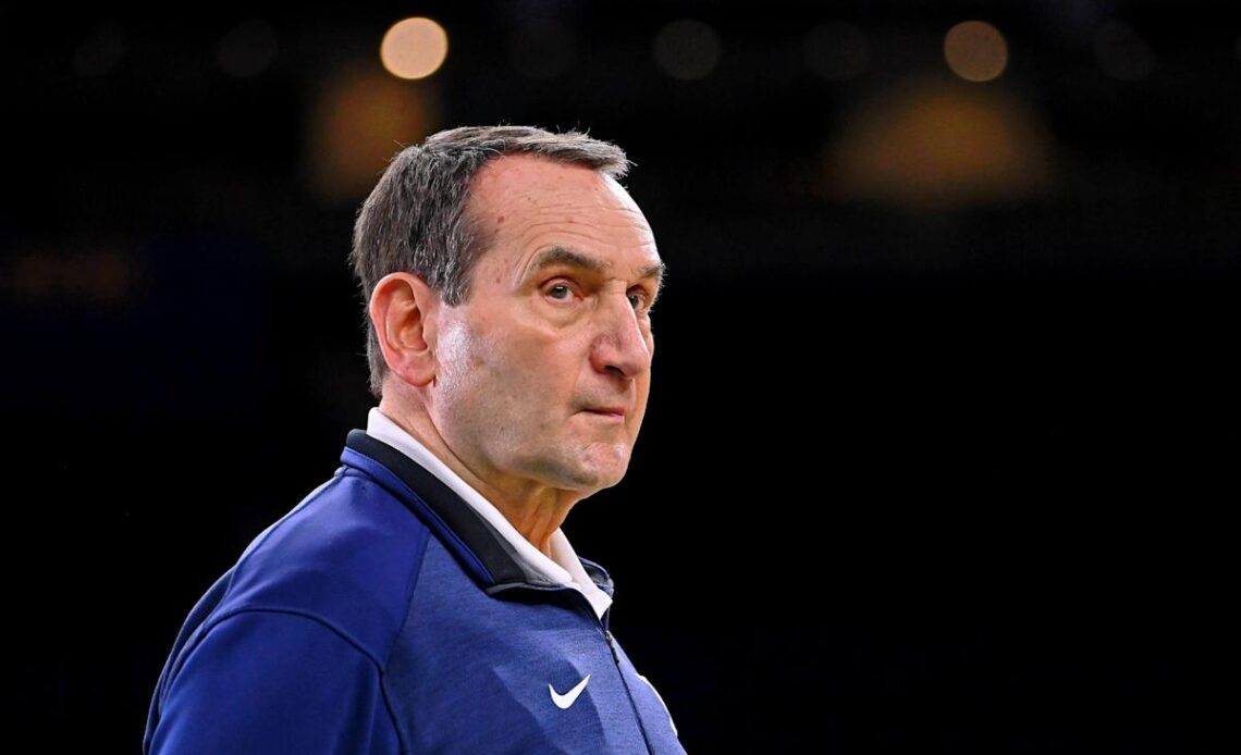 Duke coach Mike Krzyzewski moved to tears by tribute celebrating his career ahead of Final Four