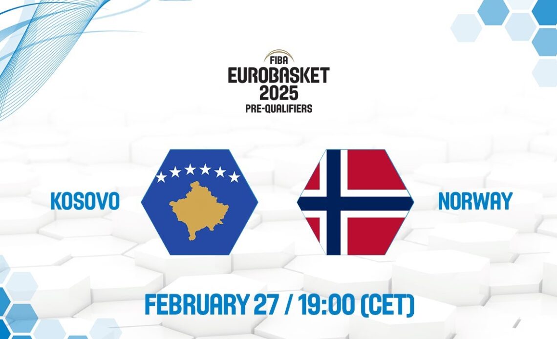 Kosovo v Norway | Full Basketball Game | FIBA EuroBasket 2025 Pre-Qualifiers