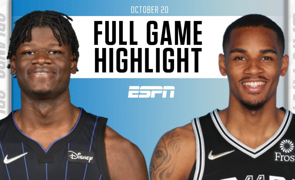 Orlando Magic at San Antonio Spurs | Full Game Highlights