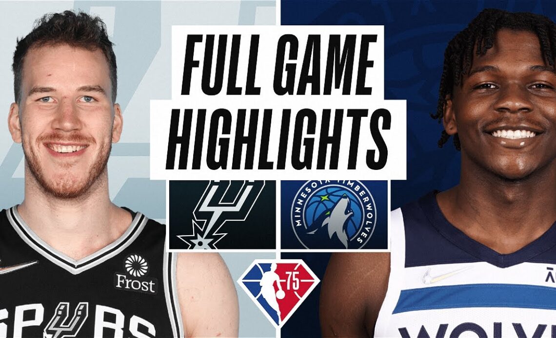 SPURS at TIMBERWOLVES | FULL GAME HIGHLIGHTS | April 7, 2022