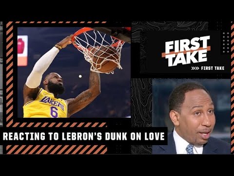 Stephen A. reacts to LeBron’s poster on Kevin Love: ‘It was aight!’ | First Take