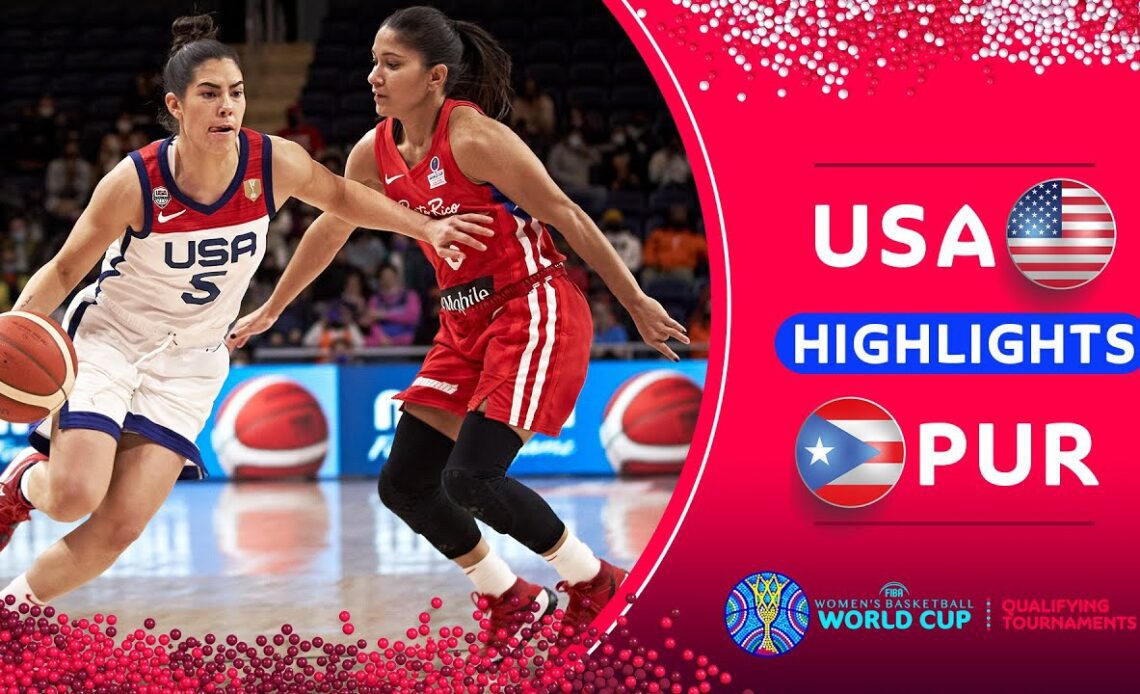 USA celebrate perfect tournament! | USA - Puerto Rico | Highlights - #FIBAWWC 2022 Qualifier