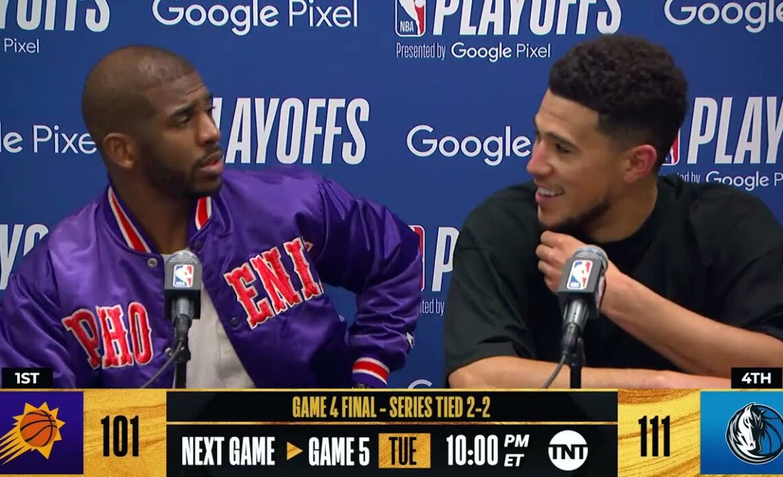 Chris Paul & Devin Booker Postgame Interview - Game 4 | Suns vs Mavericks | 2022 NBA Playoffs