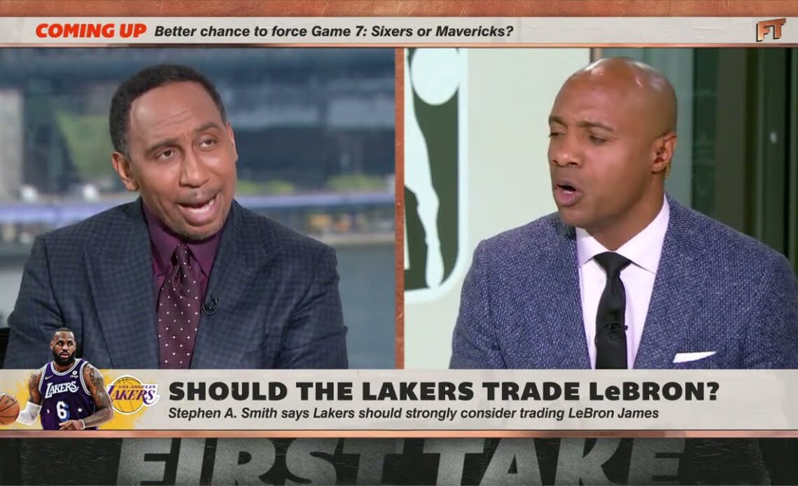 JWill goes OFF on Stephen A. for suggesting the Lakers should trade LeBron | First Take