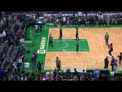 Marcus Smart drills BACKWARDS shot in pregame 😂🎯