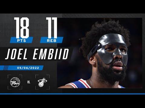 Masked Joel Embiid drops a double-double in his return vs. the Heat 🔥🍿