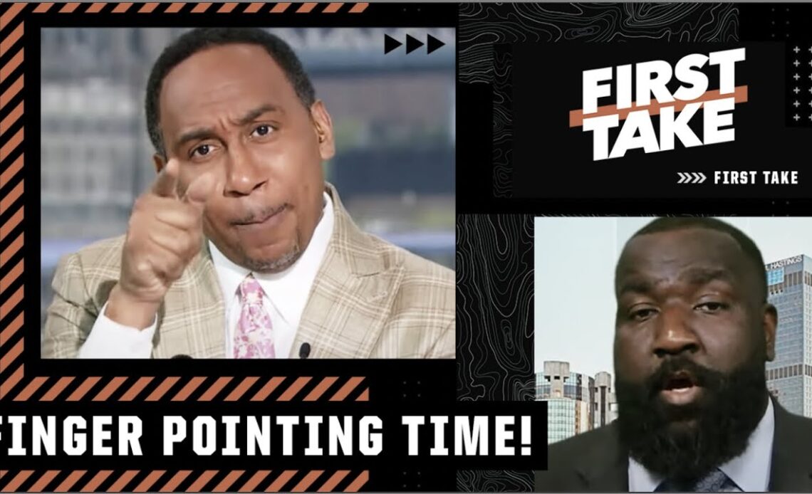 Stephen A. points the finger at Kendrick Perkins about his Giannis comments | First Take